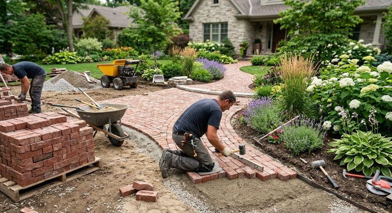 Brick Hardscape Installation in Danbury, CT