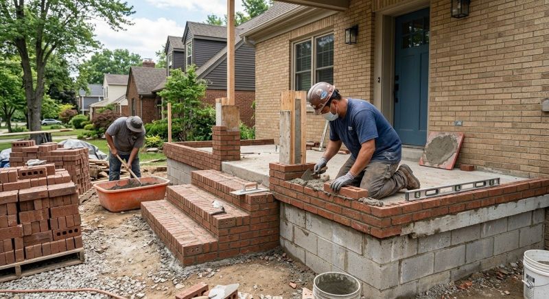 Brick Porch Installation in Fairfield County, CT