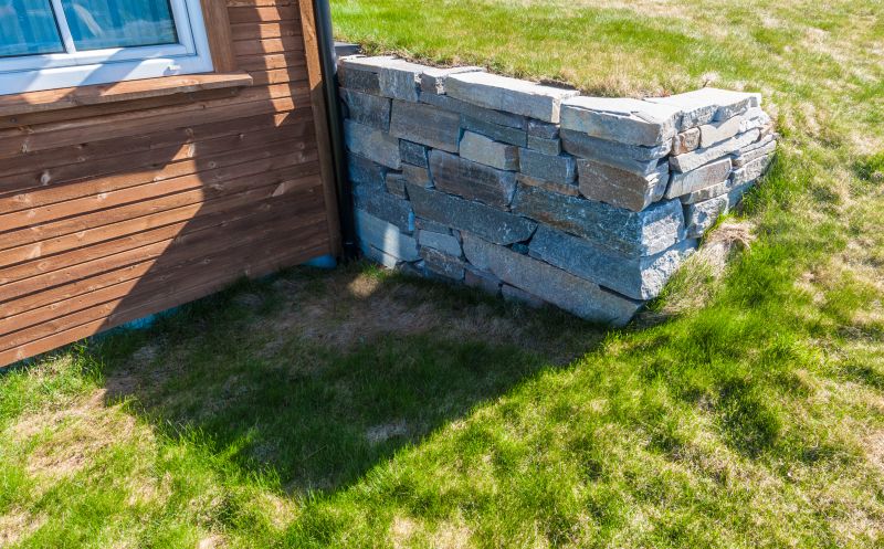 Stone Retaining Wall Installation