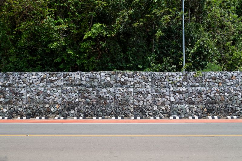 Stone Retaining Wall Installation