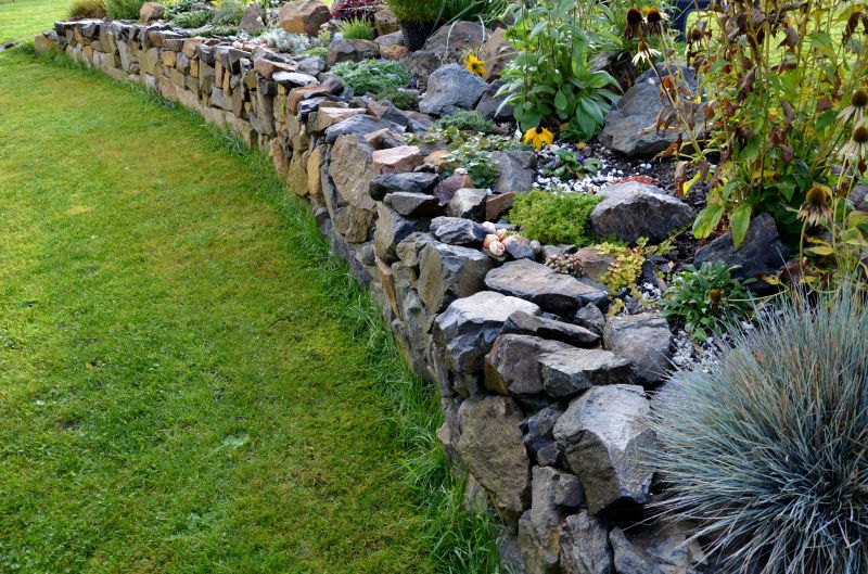 Completed Stone Retaining Walls